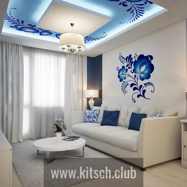 Стиль гжель в дизайне интерьера